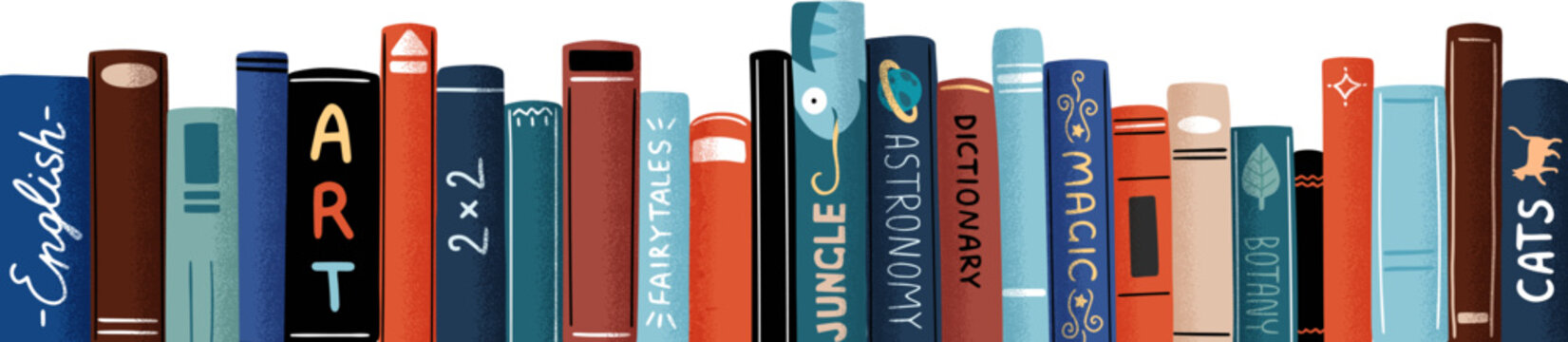 Educational or Entertainment Books Frame or Border