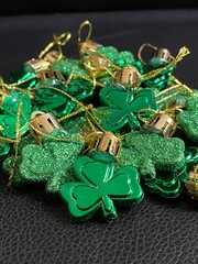 Pile of Shamrock Ornaments for St. Patrick's Day