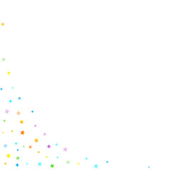 Rainbow Festive Confetti. Carnival Star Falling.