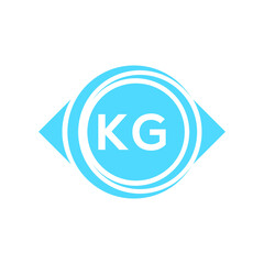 kg letter logo design on black background. kg creative initials letter logo concept. kg letter design.