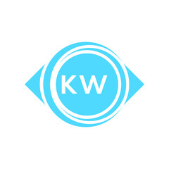 kw letter logo design on black background. kw creative initials letter logo concept. kw letter design.