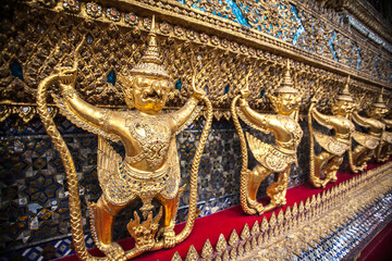 Golden Garuda Statue at Wat Phra Kaew Temple, Bangkok, Thailand