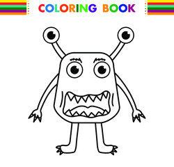 Coloring book monster. Cute Cartoon Monster. Vector illustration.