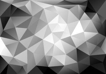 black and white low poly background, vector