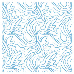 Seamless pattern with stormy waves. Design for backdrops with sea, rivers or water texture. Repeating texture. Figure for textiles. Print for the cover of the book, postcards, t-shirts. 