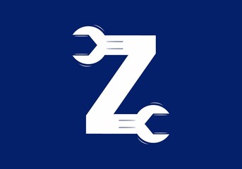 Z initial letter with wrench shape