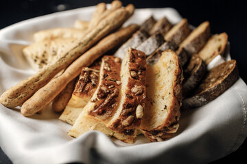 different bread for menu restaurant