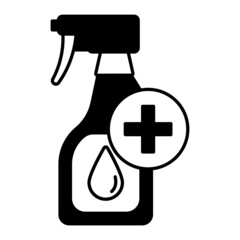 Disinfectant spray Vector  Icon Design, covid car cleaning service Symbol, Vehicle disinfection Sign, New car smell spray stock illustration, Interior Surface Cleaning Bottle concept