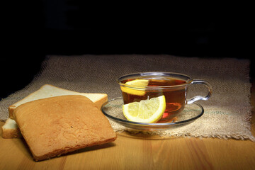 cup of tea and cookies