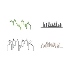 Modern City skyline illustration in flat design