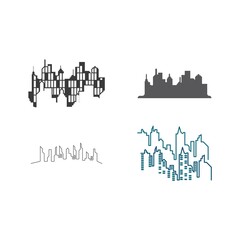 Fototapeta premium Modern City skyline illustration in flat design