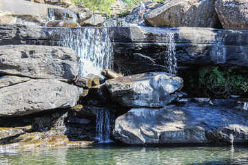 waterfall in the mountains