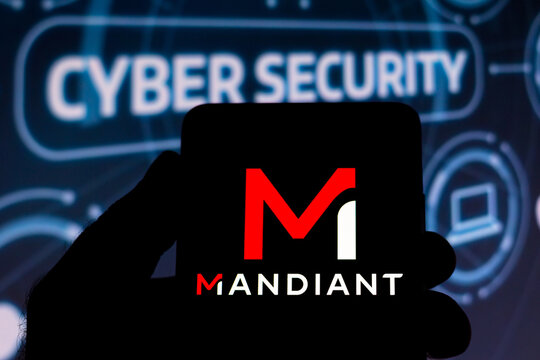 March 10, 2022, Brazil. In this photo illustration the logo from the cyber security company Mandiant seen displayed on a smartphone.