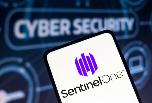 March 10, 2022, Brazil. In this photo illustration the logo from the cyber security company SentinelOne seen displayed on a smartphone.