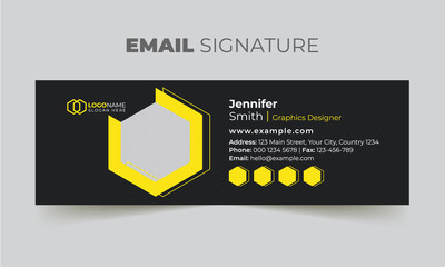 Corporate business email signature template