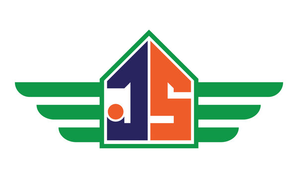 JS two letter monogram type real estate | construction | housing  creative initials letter logo design vector template.