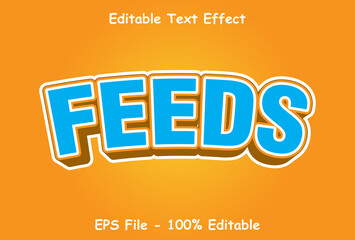 feed text effect editable with gradient color.