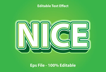 nice text effect editable with green color.