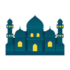 Illustration vector graphic of Mosque with flat stye.