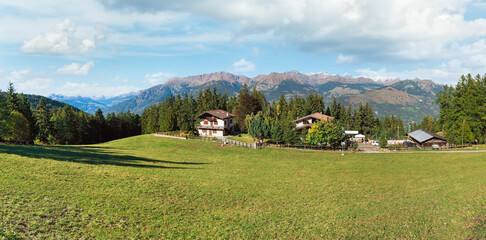 Fototapeta na wymiar beautiful mountain landscape of Piedmont region