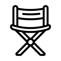 chair camping furniture line icon vector. chair camping furniture sign. isolated contour symbol black illustration