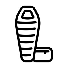 sleeping bag line icon vector. sleeping bag sign. isolated contour symbol black illustration
