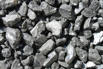 black antrazite coals close up
