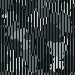 abstract seamless vector pattern with vertical stripes and spots in different shades of gray