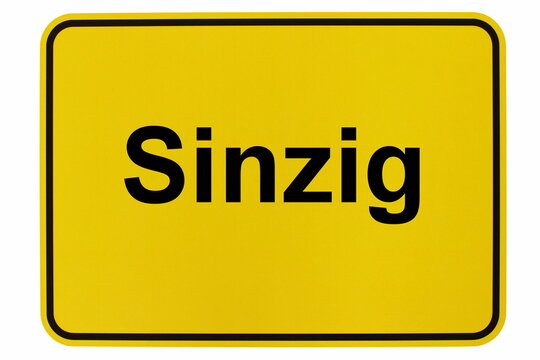 Illustration eines Ortsschildes der Stadt Sinzig