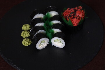 Sushi rolls Japanese food sushi background menu tempura food sushi sets