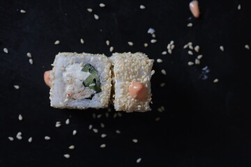 Sushi rolls Japanese food sushi background menu tempura food sushi sets