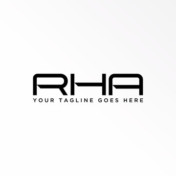 letter or word RHA sans serif font image graphic icon logo design abstract concept vector stock. Can be used as a symbol related to initial or wordmark
