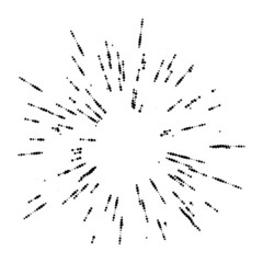 Random dots, circles and polkadots spreading, radiating. Confetti effect element