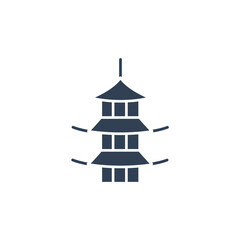 pagoda icons  symbol vector elements for infographic web