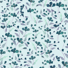 Natural watercolor seamless pattern.