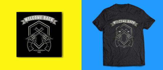 Shooter u.s army t-shirt design