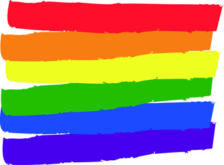 Vector illustration related to LGBT pride, with the colors of the rainbow which is the flag of the lesbian, gay, bisexual and trangender LGBT Organization