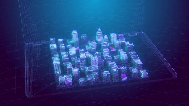 NFT Virtual city property metaverse land minted on blockchain NFTs technology