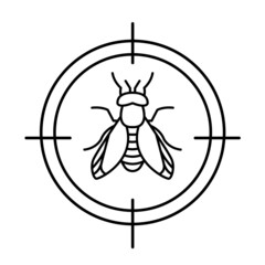 Anti fly sign. Insect protection icon. Vector illustration