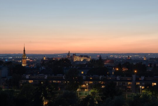 Kraków o zachodzie słońca © Bogdan