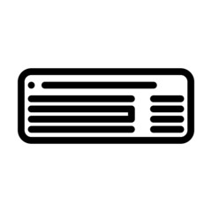 keyboard computer line icon vector. keyboard computer sign. isolated contour symbol black illustration