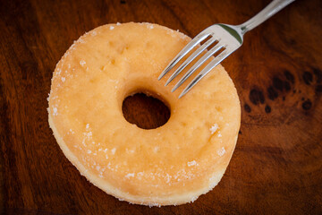 donut and fork