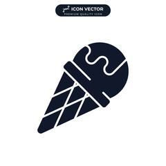 ice cream icon symbol template for graphic and web design collection logo vector illustration