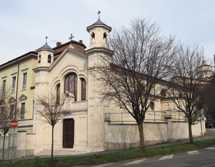 Fototapeta na wymiar Madonna del Buon Consiglio church in Turin