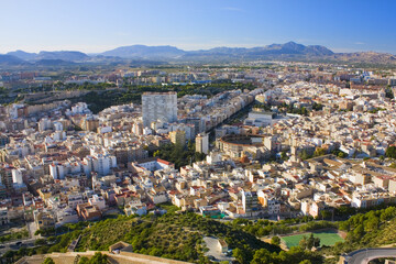Panorama at sunny day in Alicante, Spain