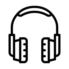 headphones electronic line icon vector. headphones electronic sign. isolated contour symbol black illustration