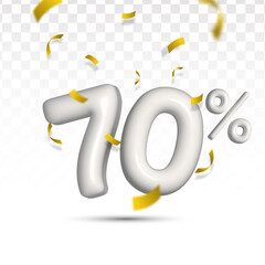  3d rendering numeral with percent good for decoration design of product promotion
