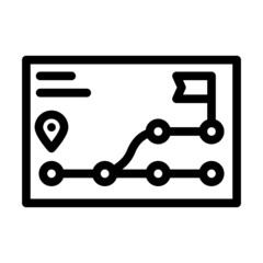 route scheme line icon vector. route scheme sign. isolated contour symbol black illustration