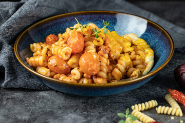 Nudeln mit Tomatensoße