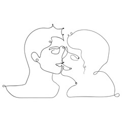 Isolated sketch of a happy homosexual couple Vector